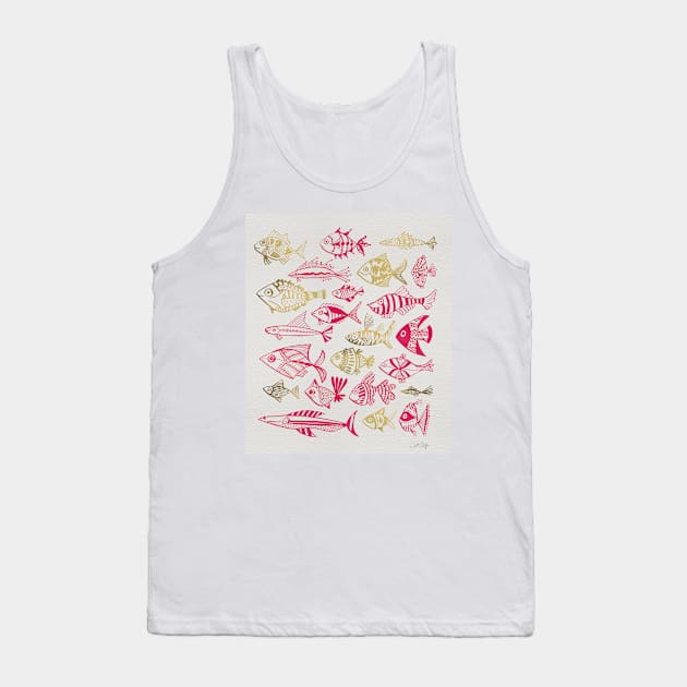 fish inkings pink maroon Tank Top by CatCoq